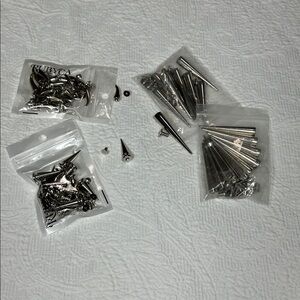 Silver Horn Shaped Studs